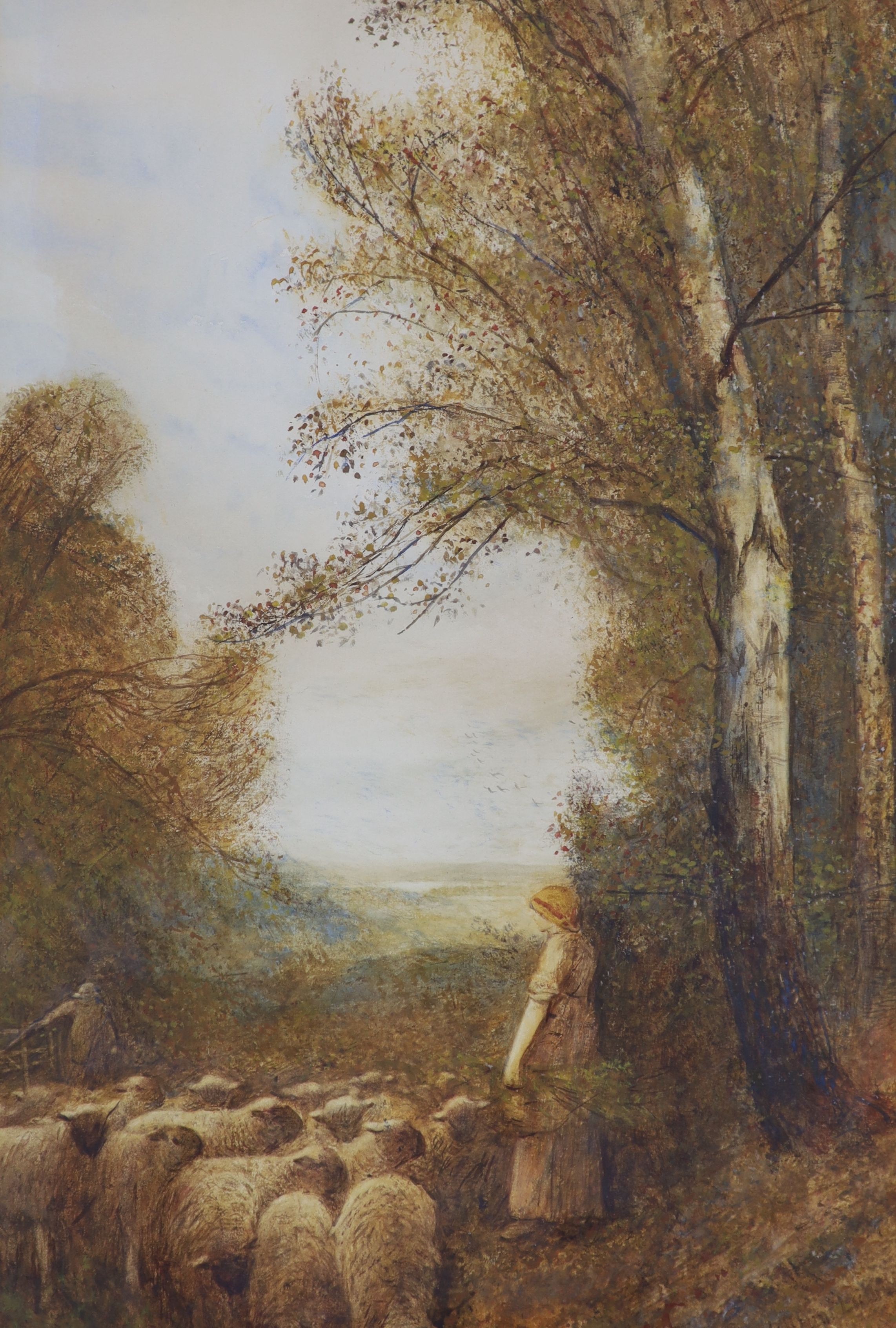 Frederick Hines (alias William Langley), watercolour, 'A Forest Glade, Autumn', signed, 53 x 36cm